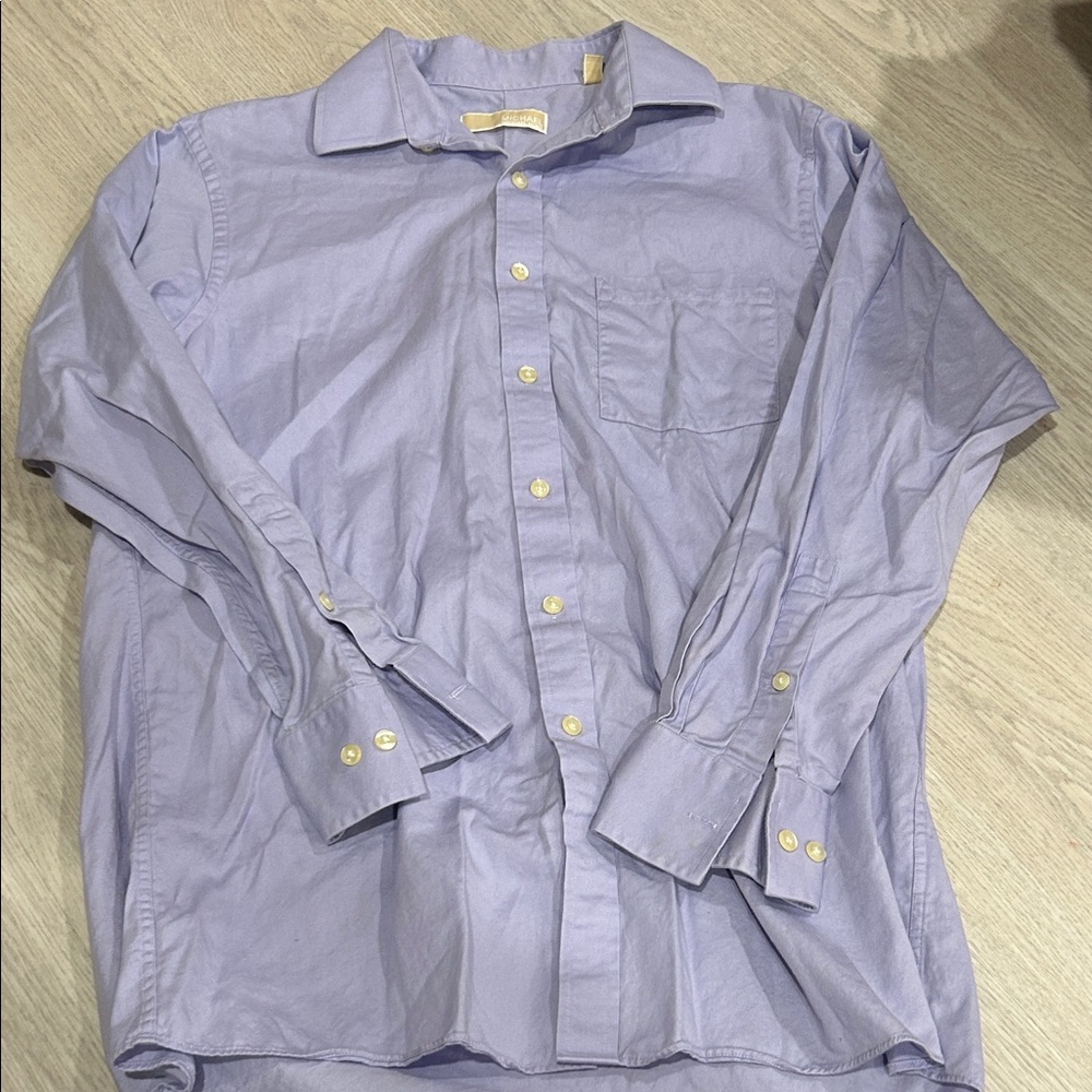 MICHAEL Michael Kors Men's Light Purple Button Down Shirt